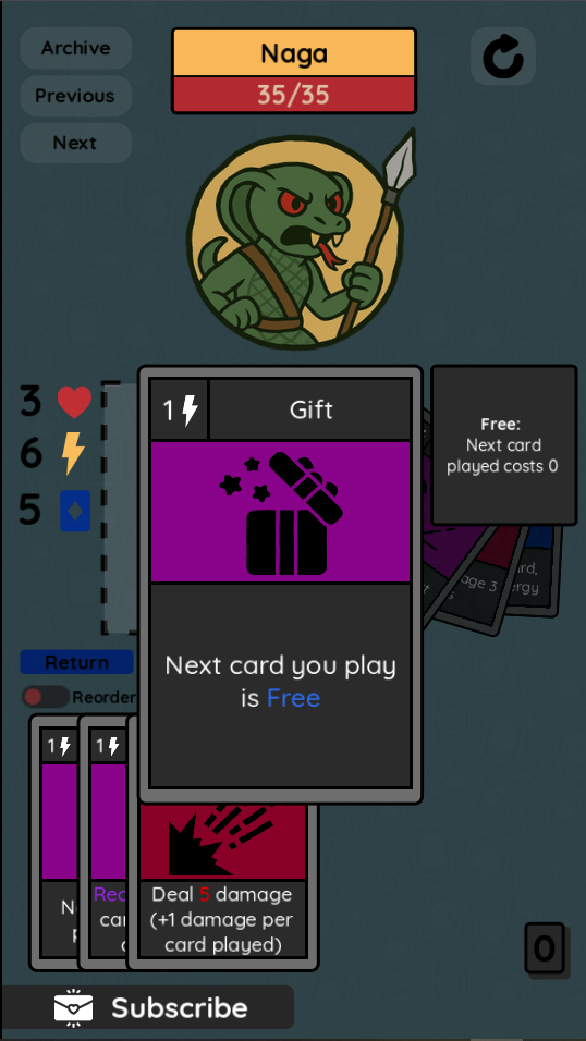 Lethal card puzzle screenshot